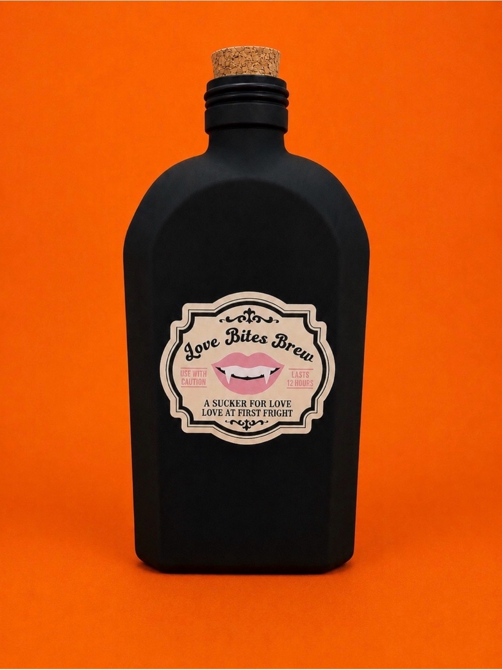 Love Bites, Brew Potion,Black Matte Bottle Glass 🖤💋NWT